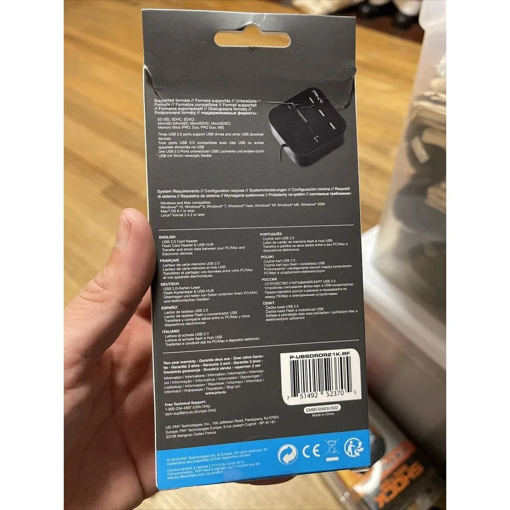 PNY‎ Multi-Slot USB & Flash Card Reader (P-UBSDRDR21K-RF) New (18)